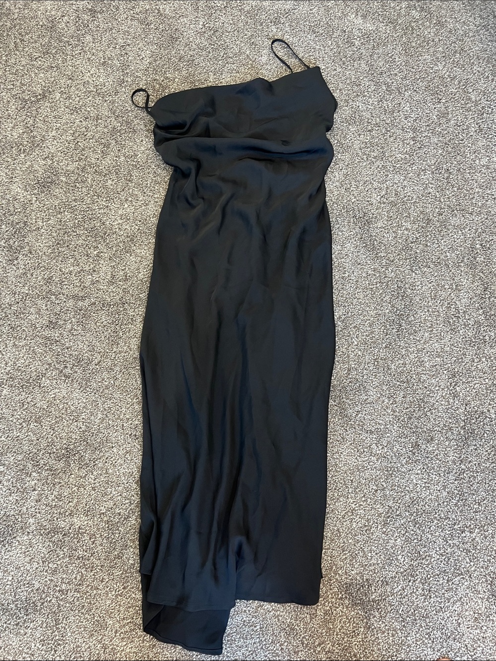 SHEIN Black Cowl Neck Slip Maxi Dress